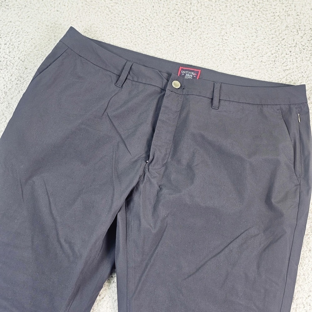 UNTUCKit Chancellor Pant Pants Mens 38x34 Black Chino Straight Leg 40498 Casual